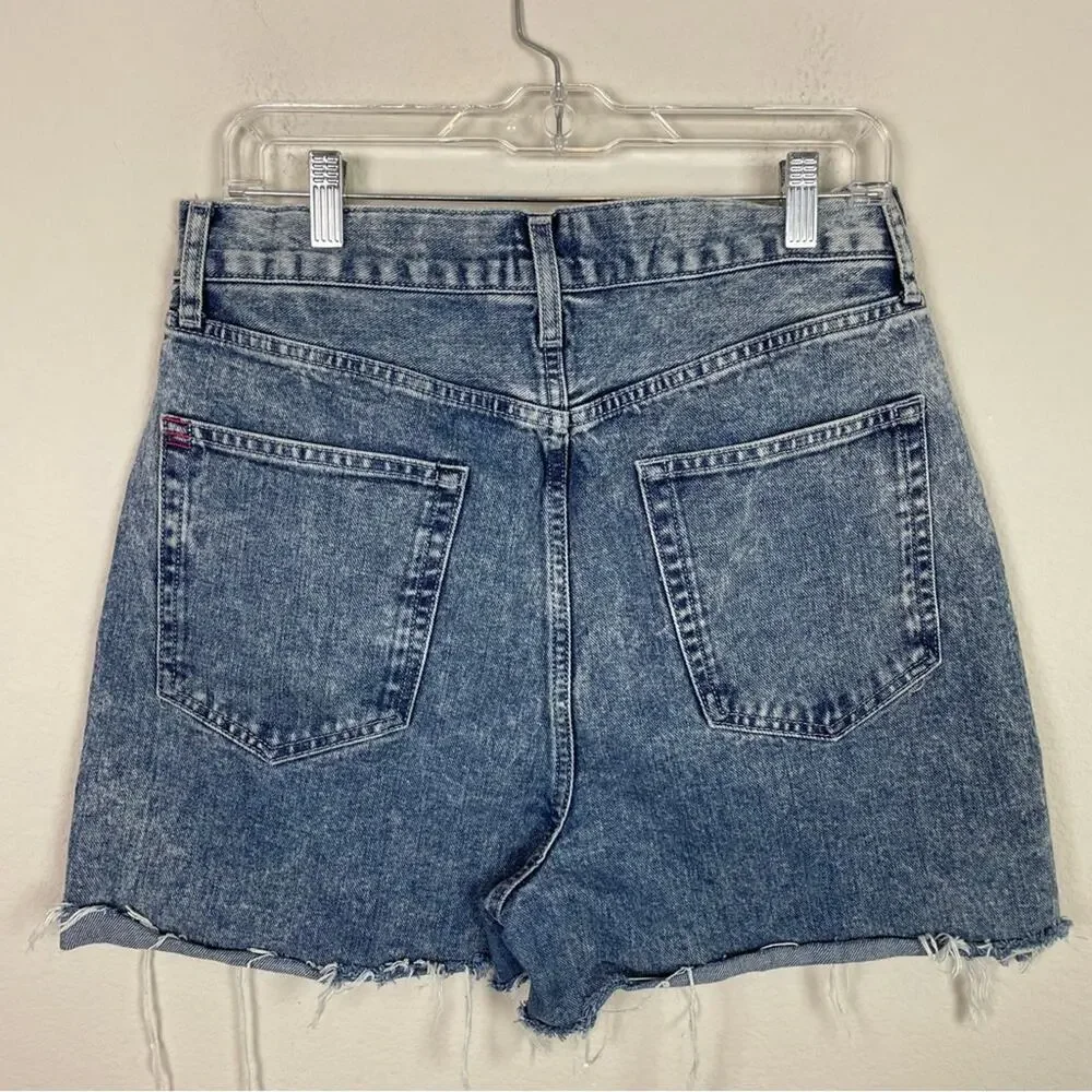 BDG Blue Distressed Denim High Rise Baggy Cut off Shorts 31